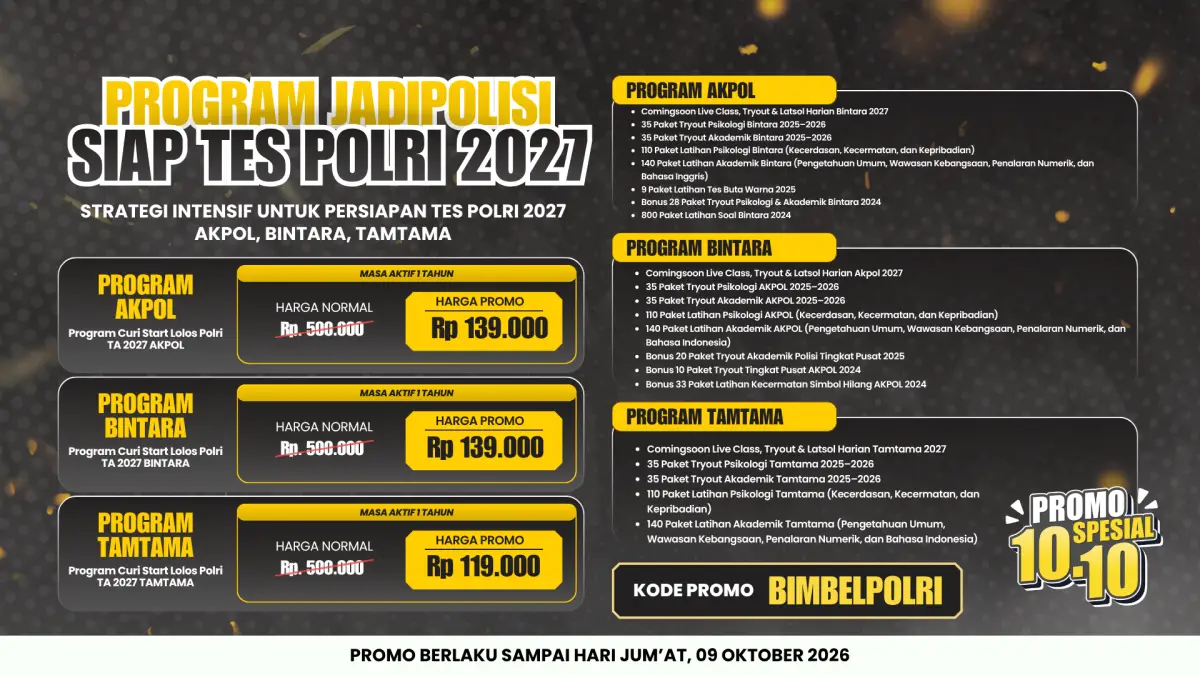 KODE PROMO BIMBELPOLRI
