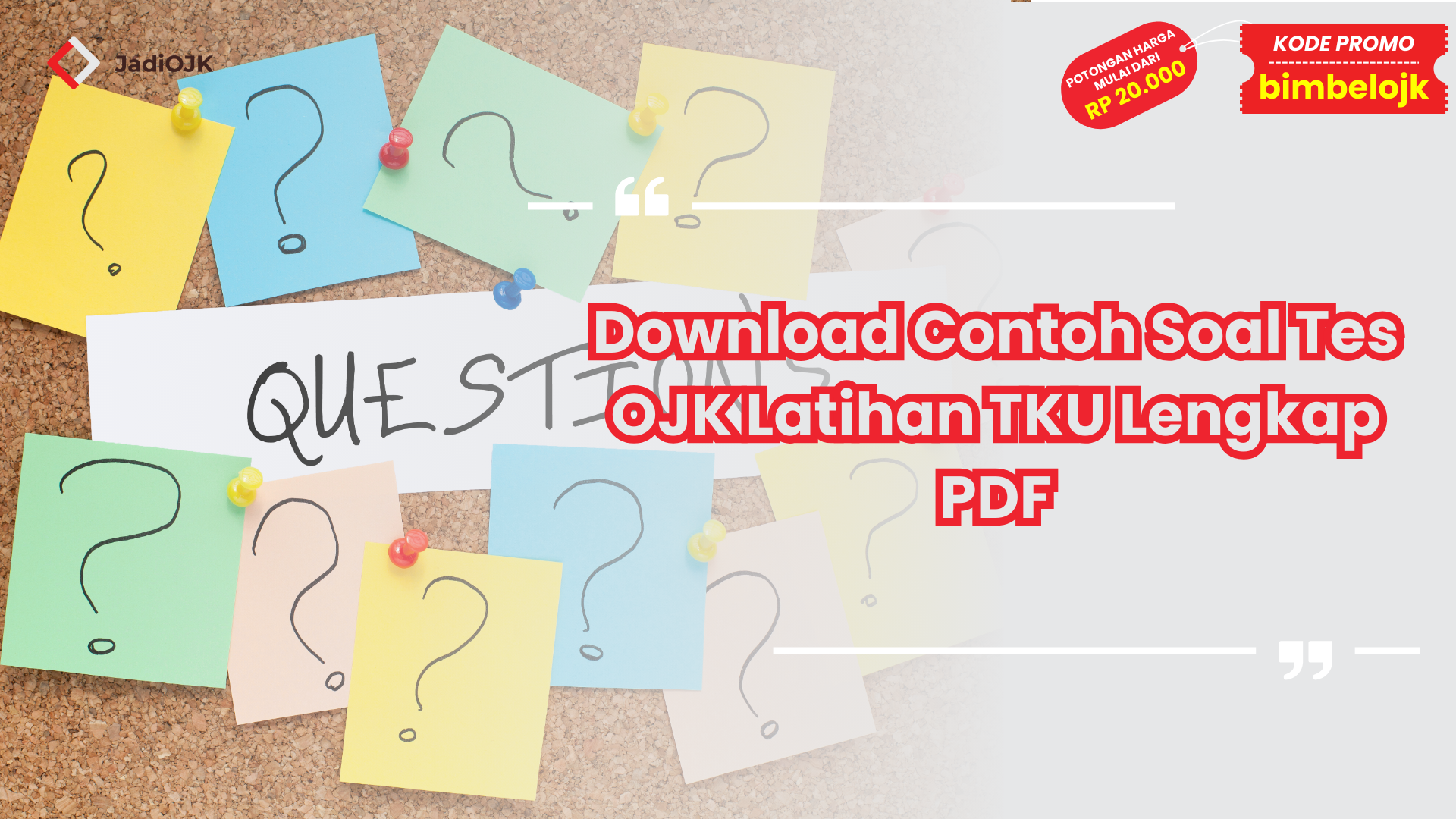 Contoh Soal Tes OJK Latihan TKU Lengkap PDF