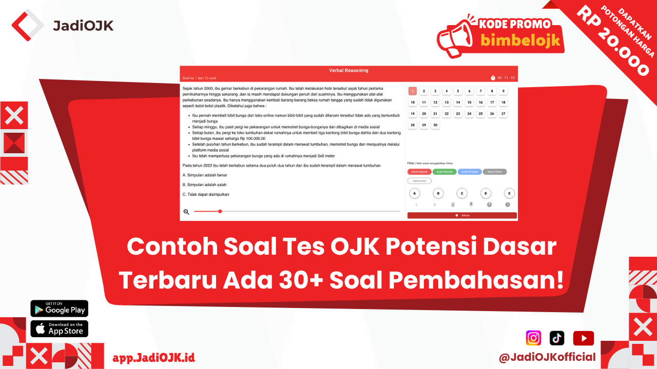 contoh soal tes ojk potensi dasar terbaru