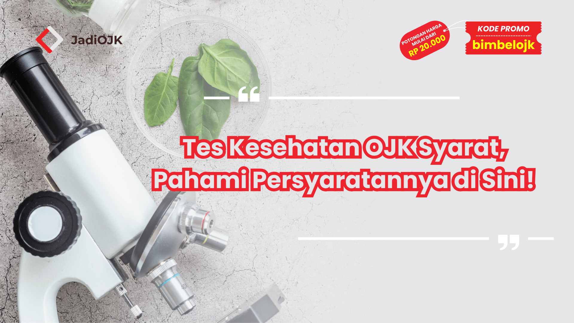 Tes Kesehatan OJK Syarat