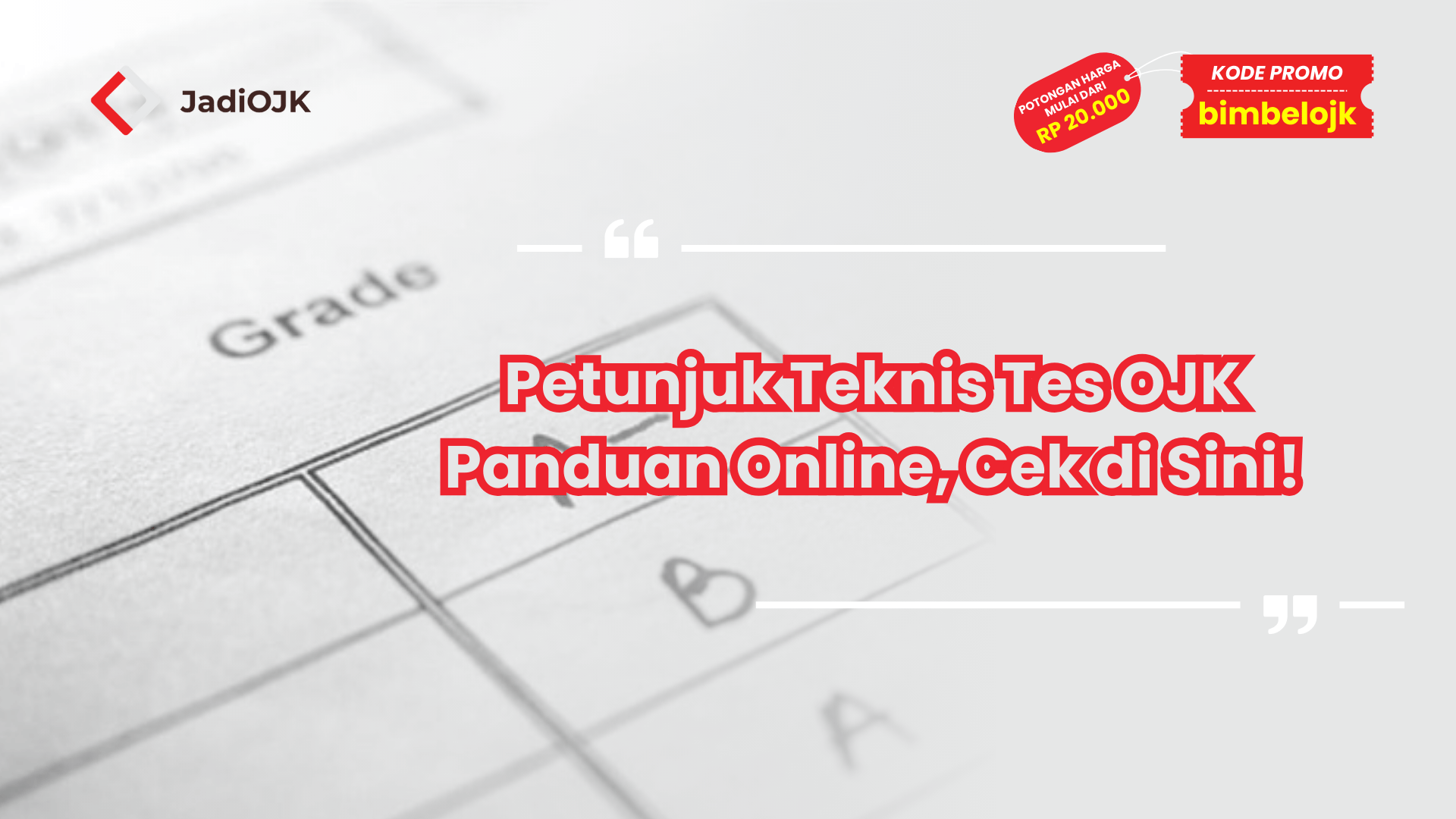 Petunjuk Teknis Tes OJK Panduan Online, Cek di Sini!