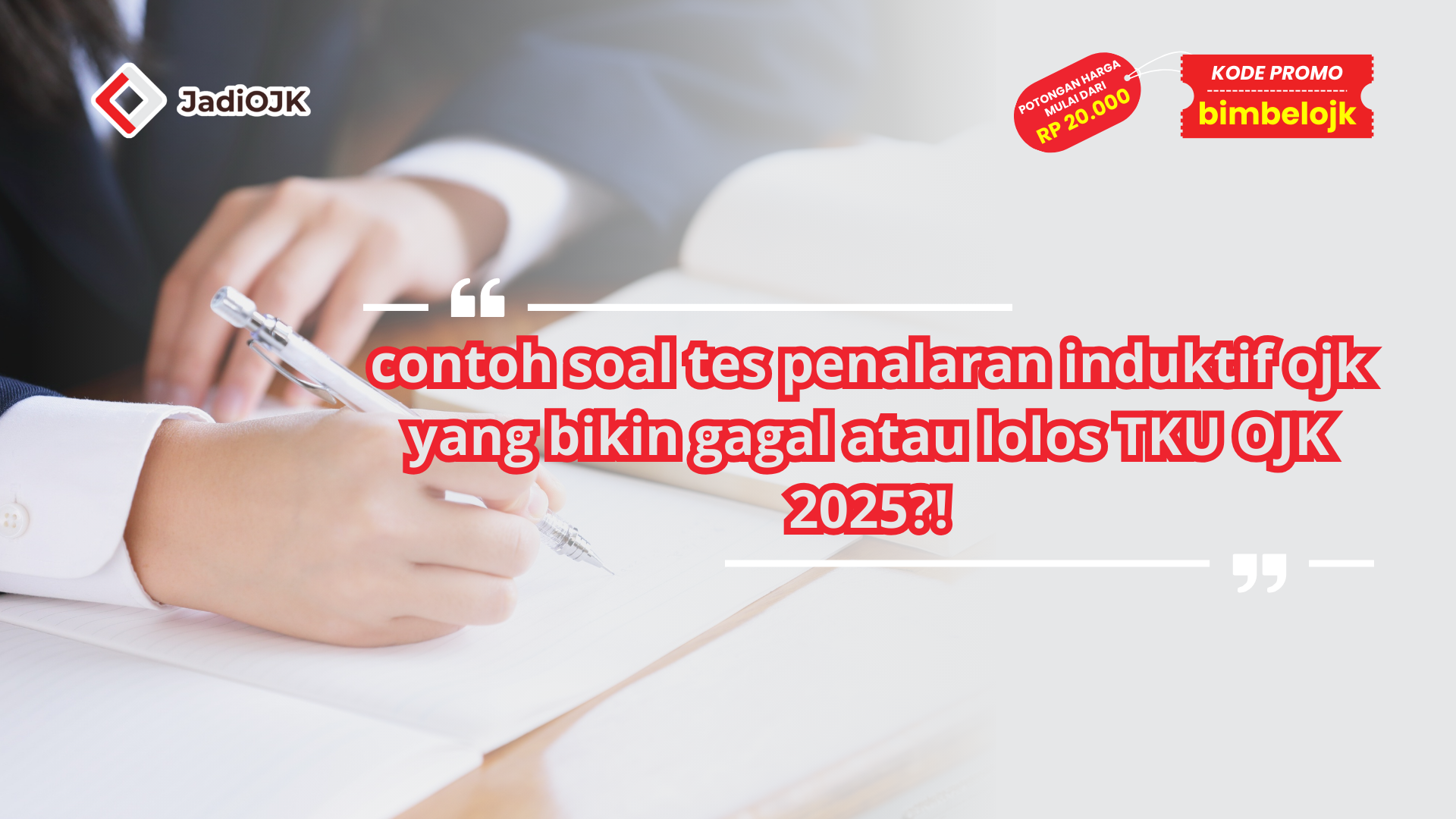 contoh soal tes penalaran induktif ojk yang bikin gagal atau lolos TKU OJK 2025?!