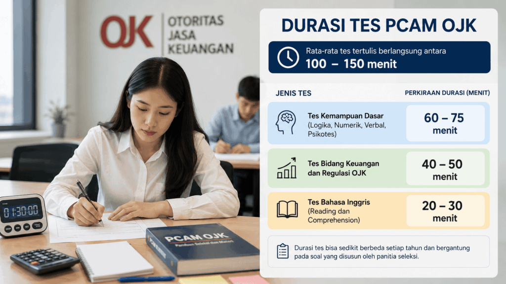 Berapa menit tes pcam OJK