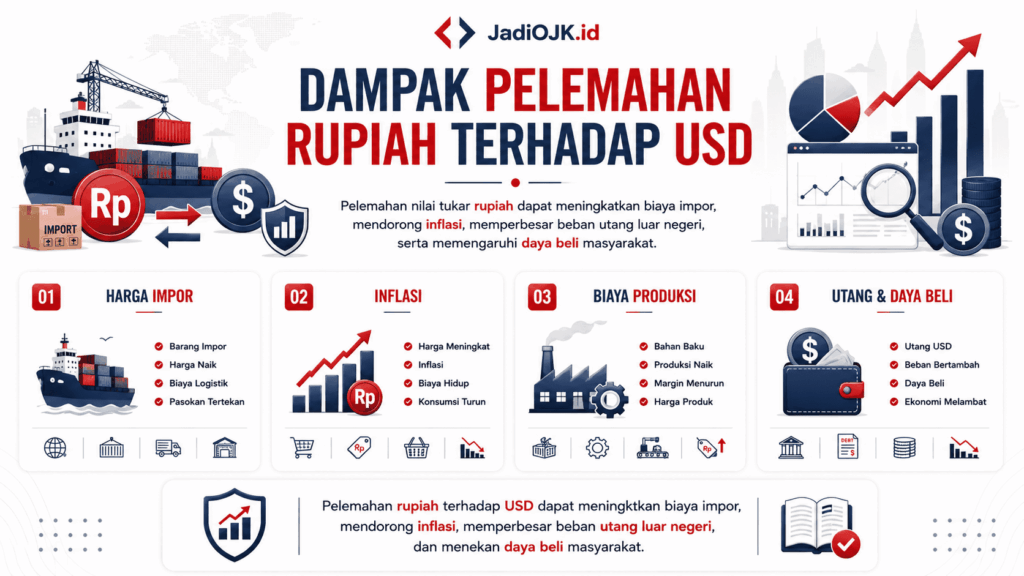 penyebab rupiah melemah terhadap usd