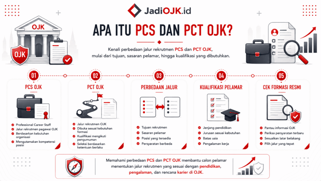 perbedaan jalur seleksi pcs dan pct ojk untuk d3