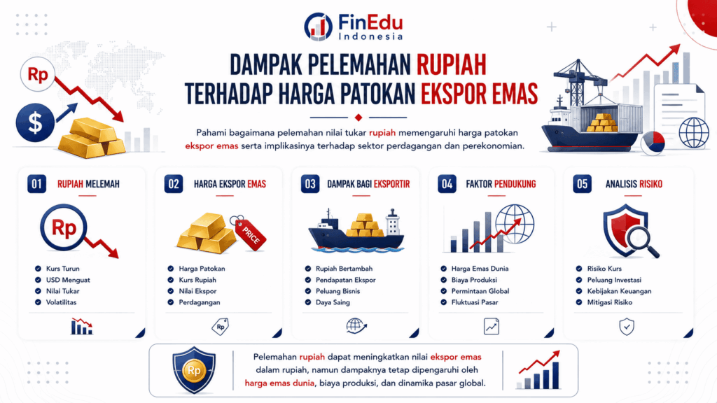 dampak pelemahan rupiah terhadap harga patokan ekspor emas