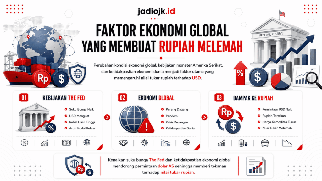 penyebab rupiah melemah terhadap usd