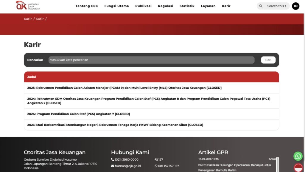 daftar ojk