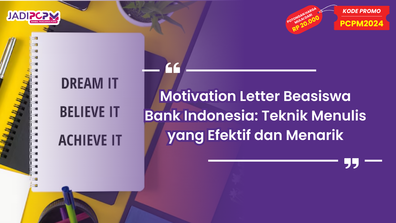 Motivation Letter Beasiswa Bank Indonesia