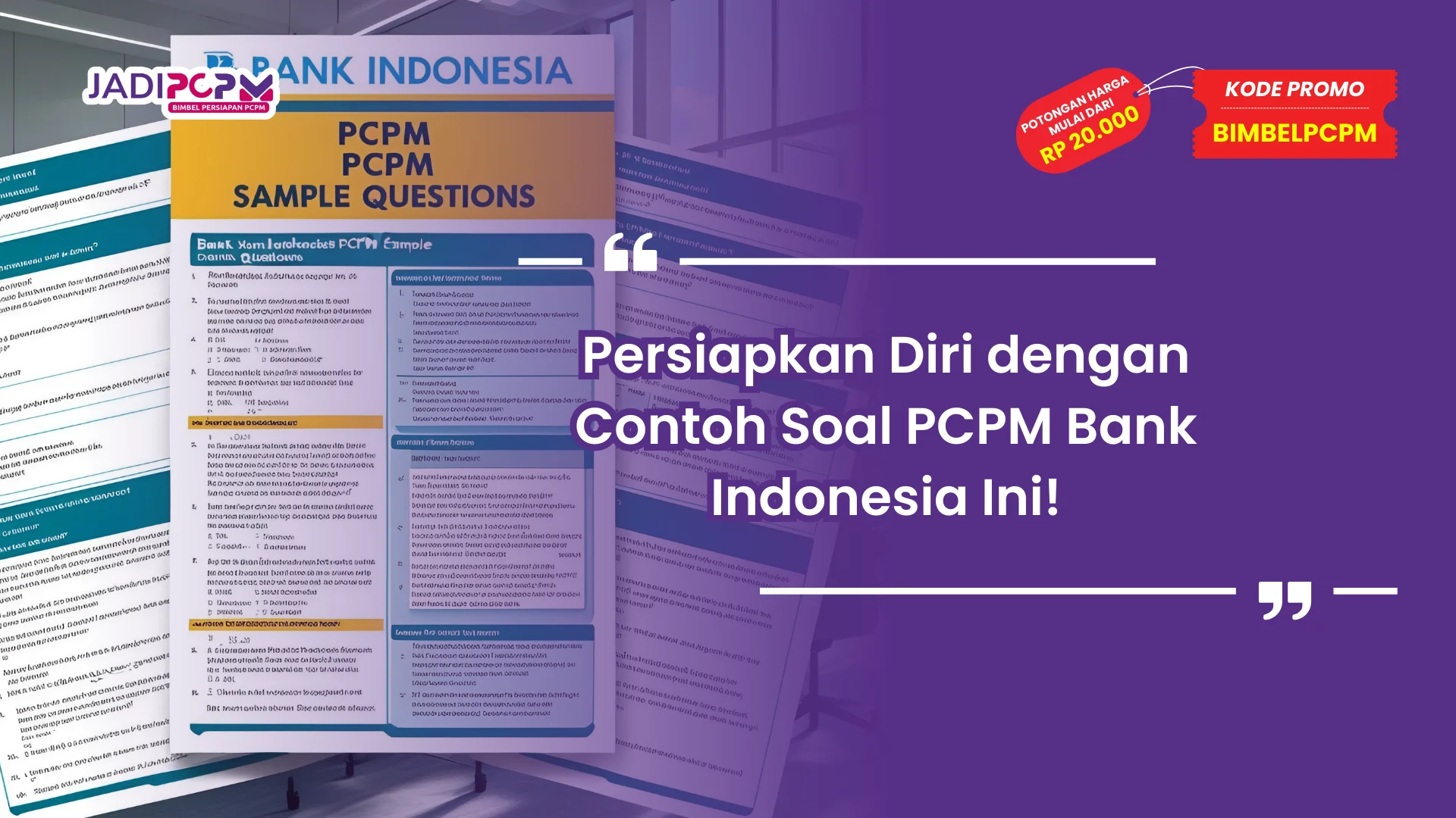 Contoh Soal PCPM Bank Indonesia