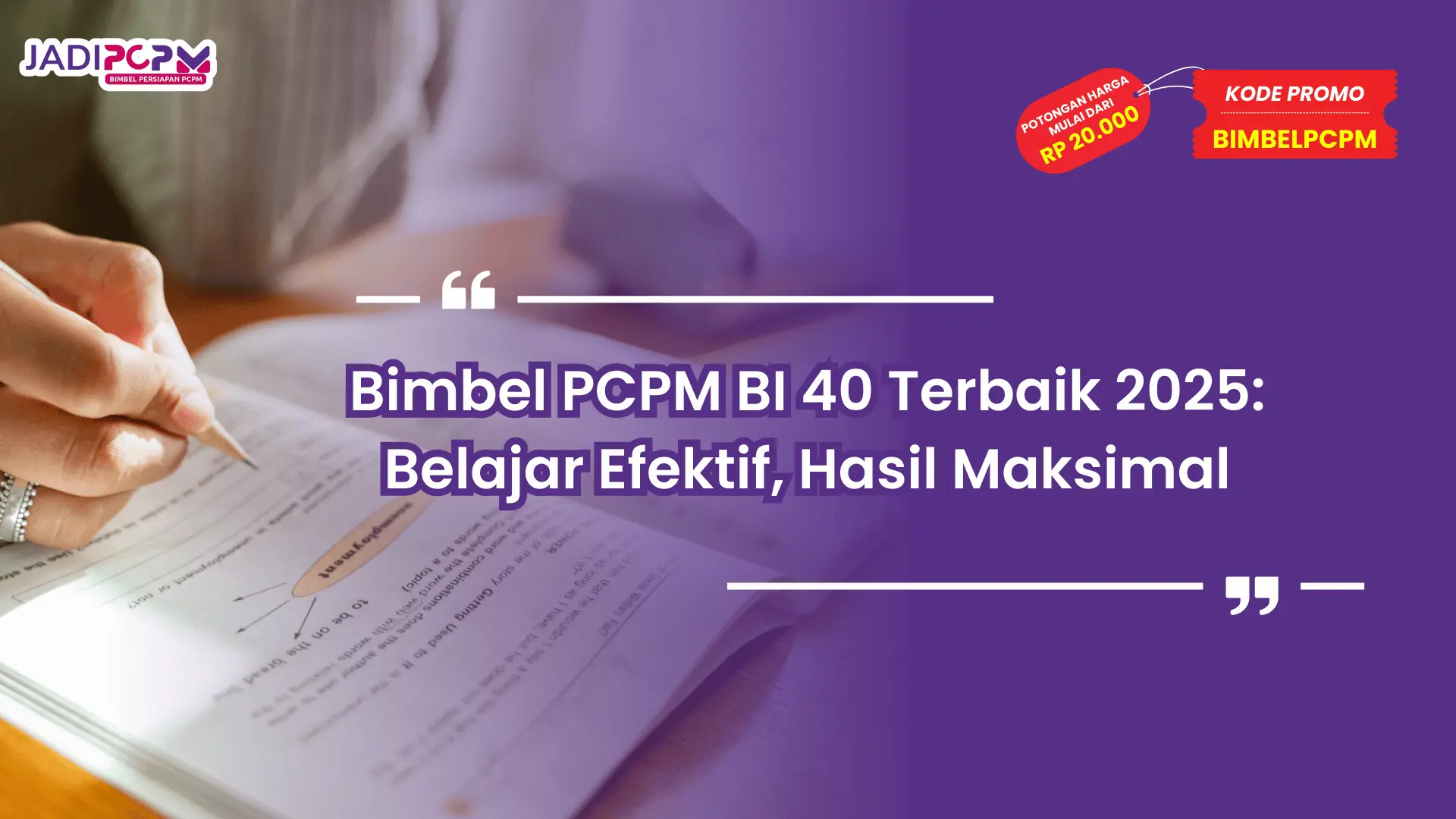 Bimbel PCPM BI 40 Terbaik