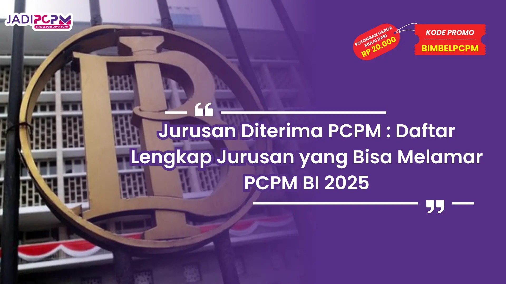 Jurusan Diterima PCPM