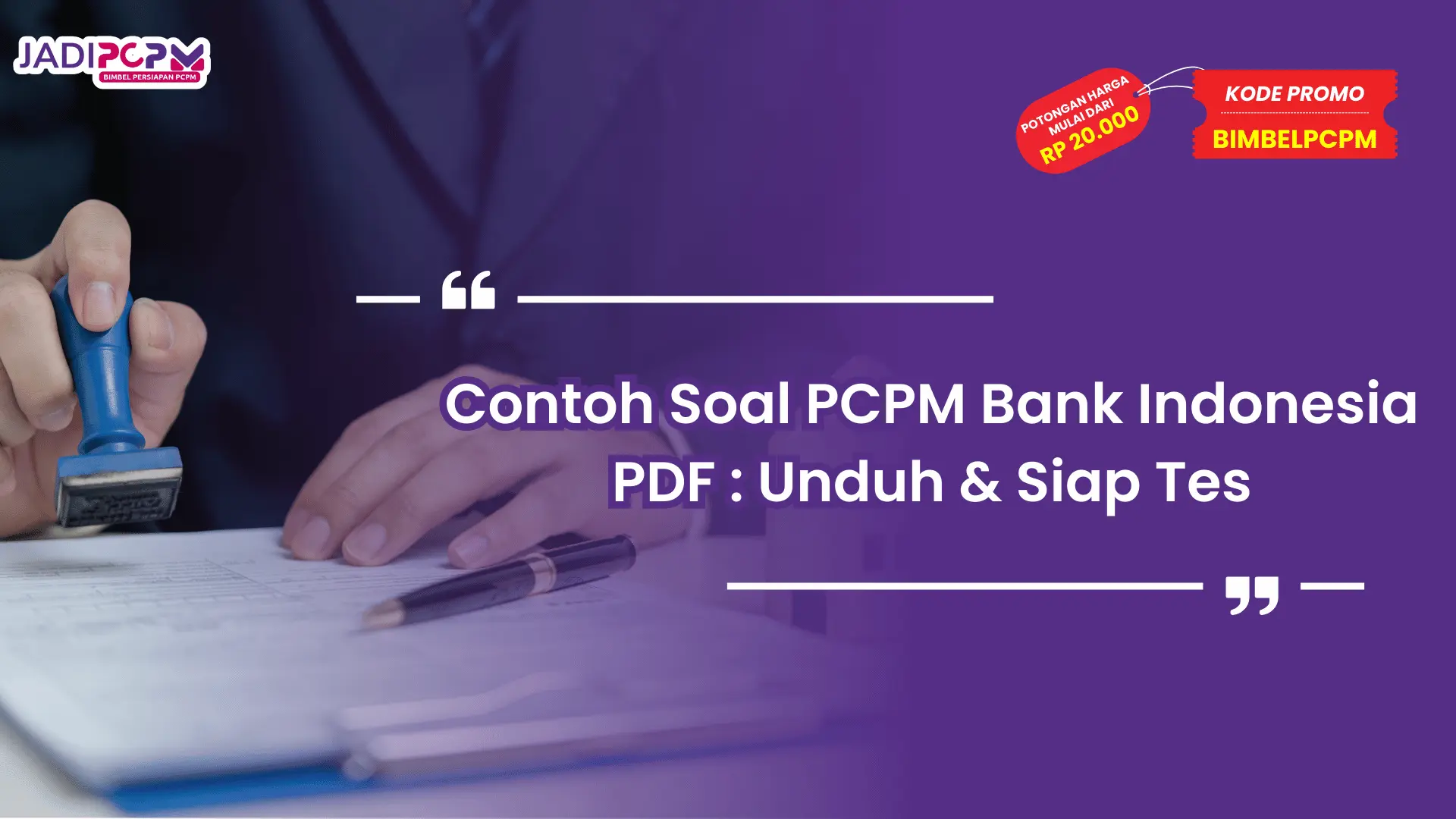 Contoh Soal PCPM Bank Indonesia PDF