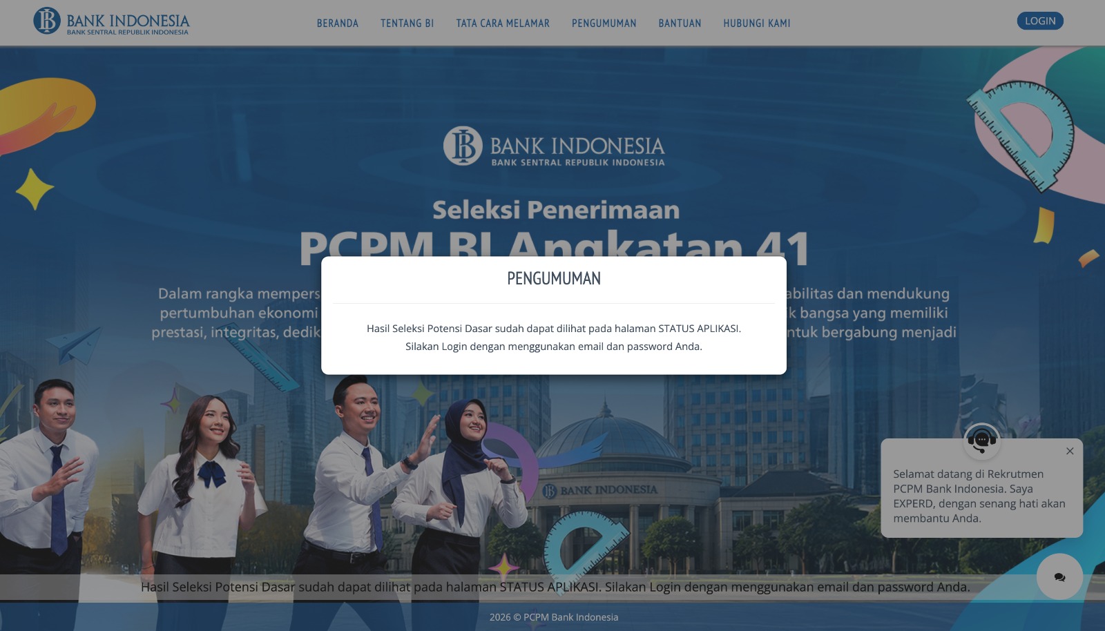 pengumuman hasil TPD