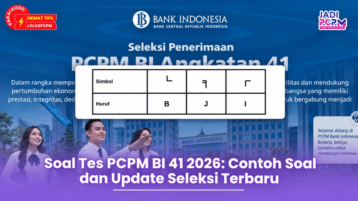Soal Tes PCPM Bank Indonesia Lengkap dengan Kunci Jawaban
