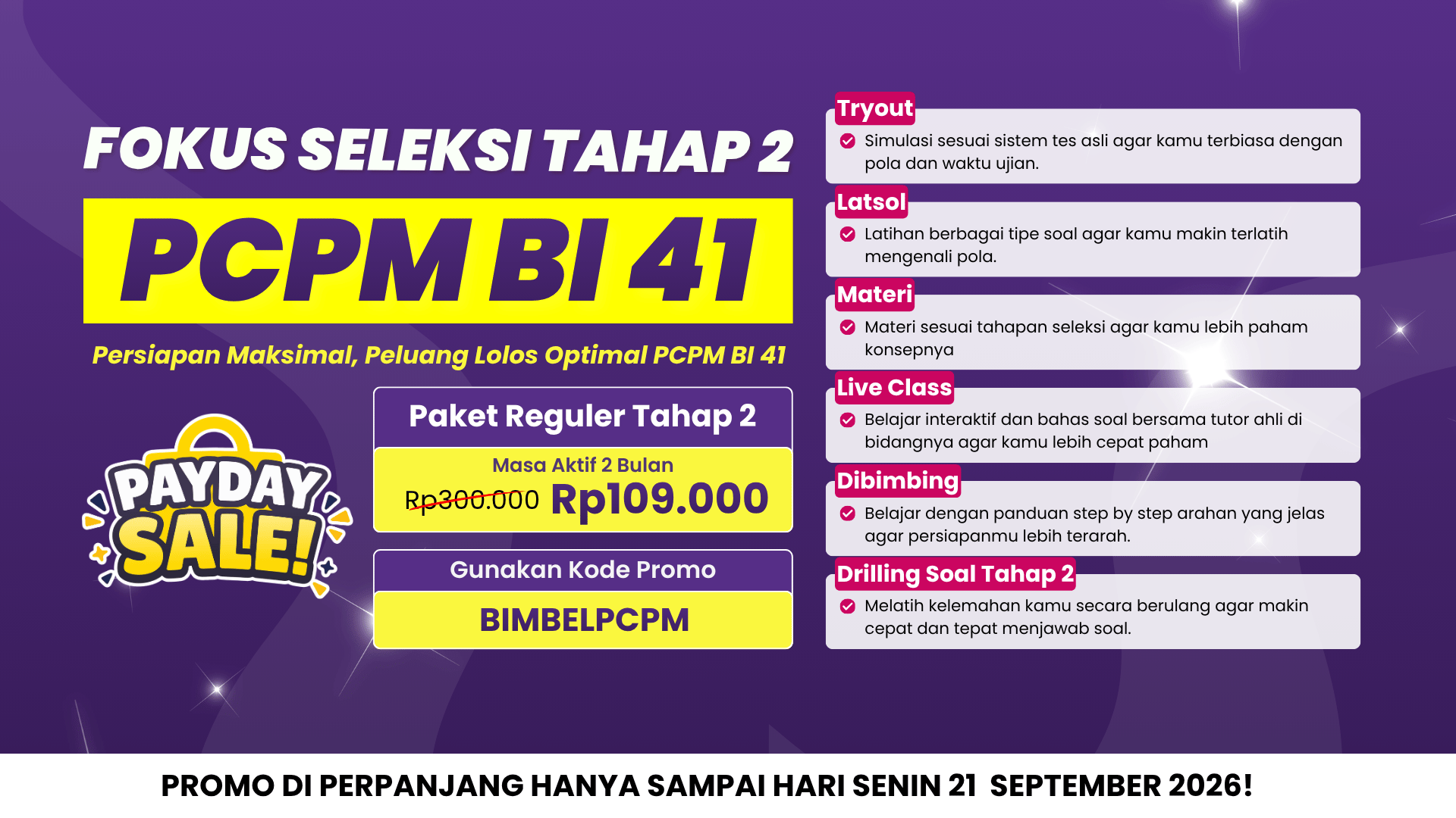 KODE PROMO JADIPCPM 21 September 2026 (Artikel)