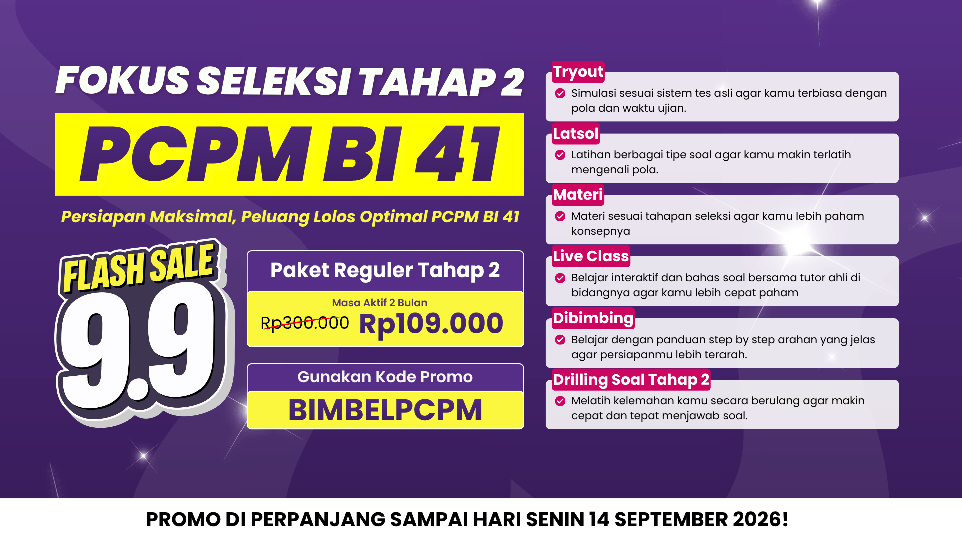 KODE PROMO JADIPCPM 7 - 9 September 2026 (Artikel)