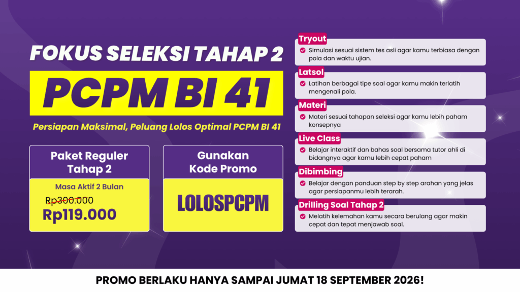 KODE PROMO JADIPCPM 14 - 18 September 2026 (Artikel)