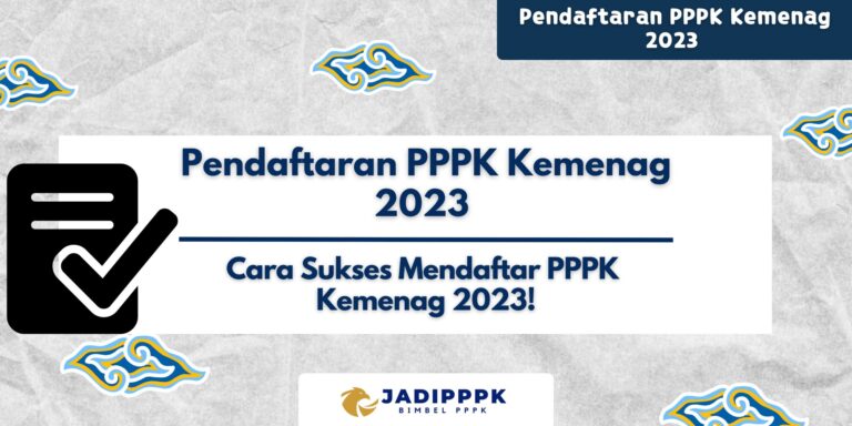 Pendaftaran PPPK Kemenag 2023