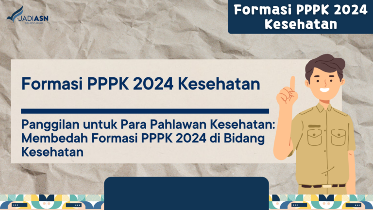 Formasi PPPK 2024 Kesehatan