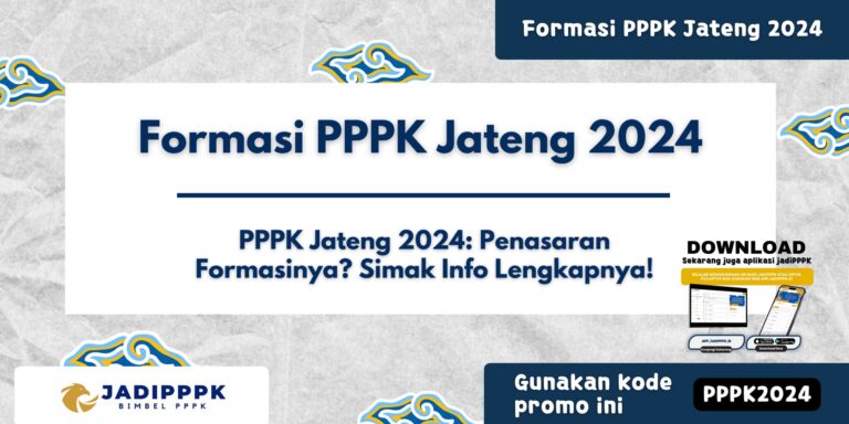 Formasi PPPK Jateng 2024