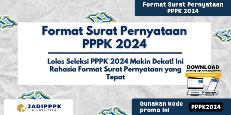 Format Surat Pernyataan PPPK 2024