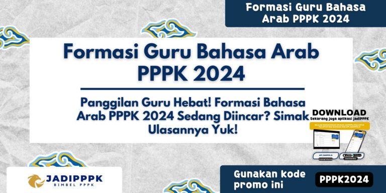 Formasi Guru Bahasa Arab PPPK 2024