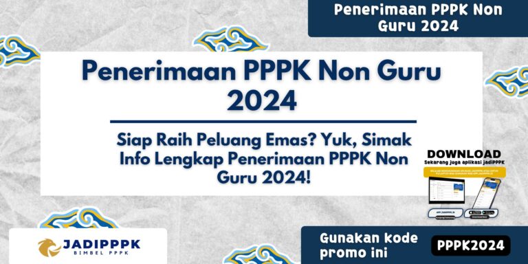 Penerimaan PPPK Non Guru 2024