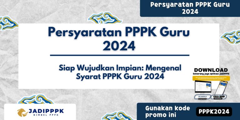 Persyaratan PPPK Guru 2024