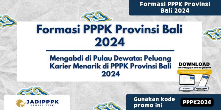 Formasi PPPK Provinsi Bali 2024