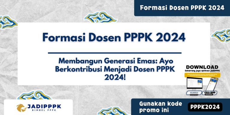 Formasi Dosen PPPK 2024