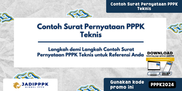 Contoh Surat Pernyataan PPPK Teknis
