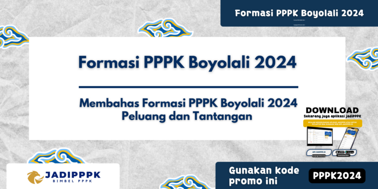 Formasi PPPK Boyolali 2024