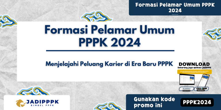 Formasi Pelamar Umum PPPK 2024