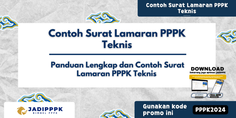 Contoh Surat Lamaran PPPK Teknis