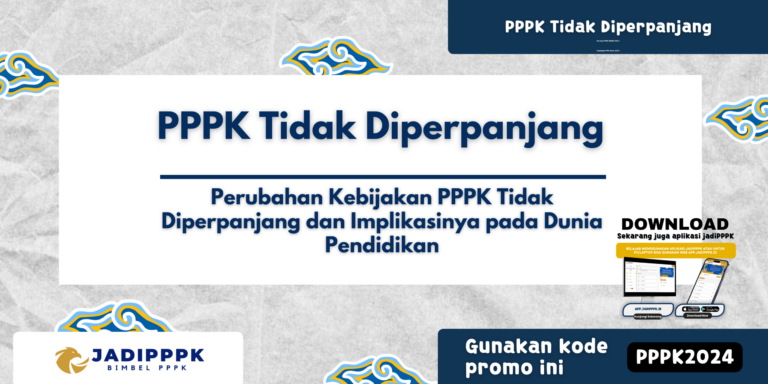 PPPK Tidak Diperpanjang
