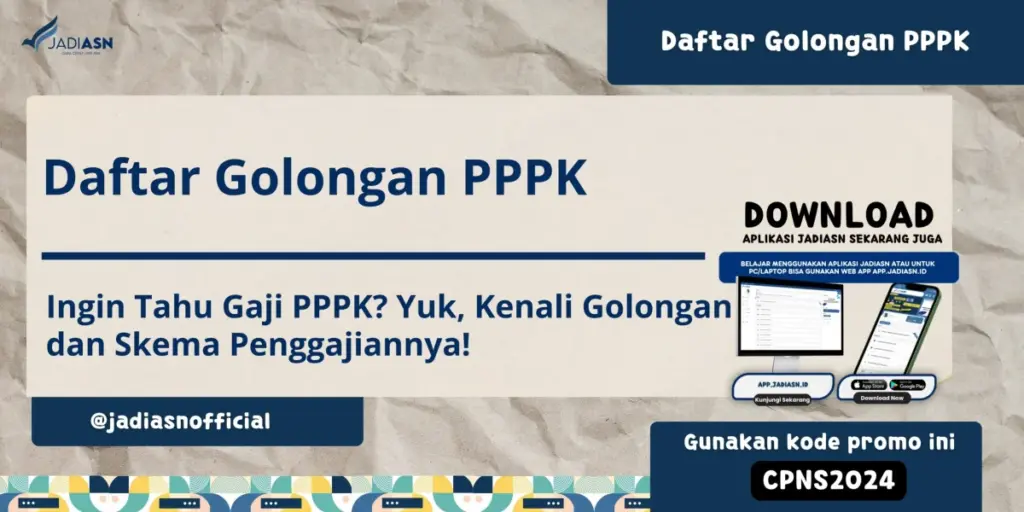 Daftar Golongan PPPK
