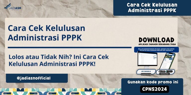 Cara Cek Kelulusan Administrasi PPPK