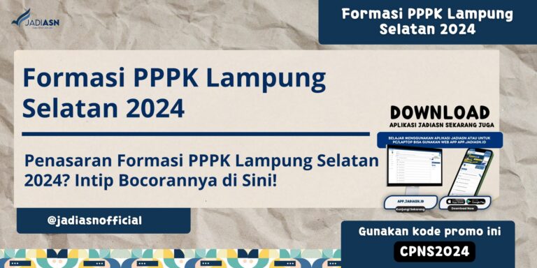 Formasi PPPK Lampung Selatan 2024