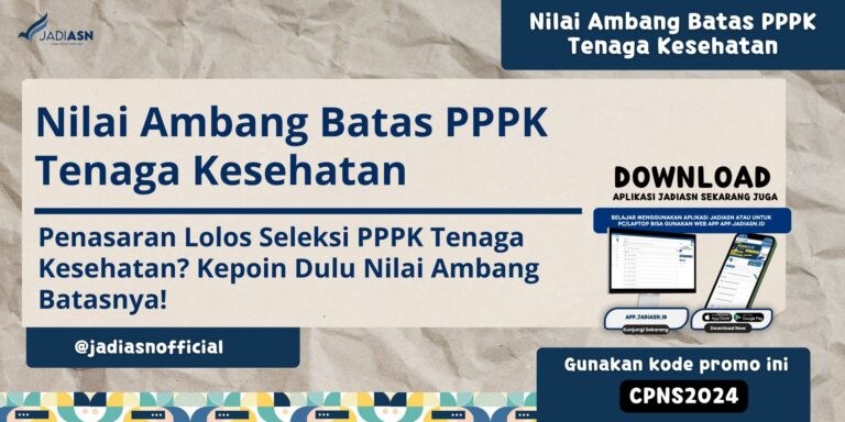 Nilai Ambang Batas PPPK Tenaga Kesehatan