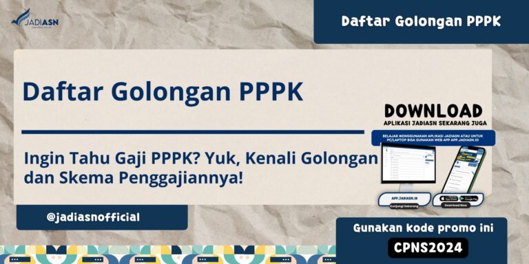 Daftar Golongan PPPK