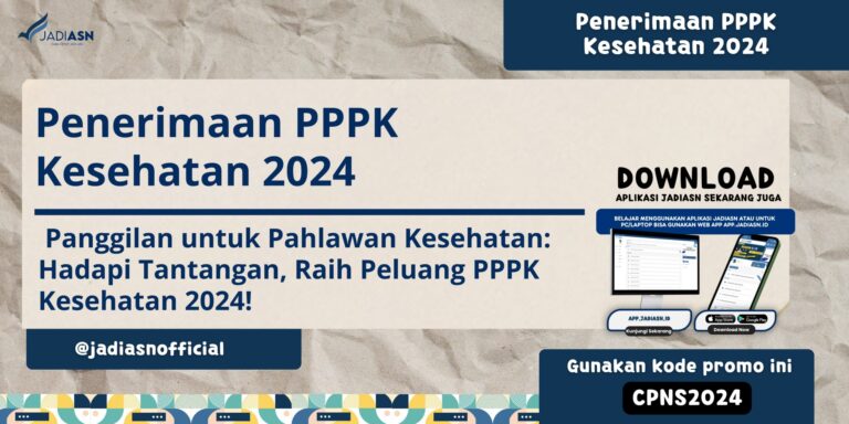 Penerimaan PPPK Kesehatan 2024