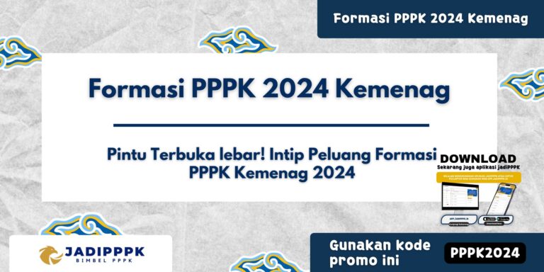 Formasi PPPK 2024 Kemenag