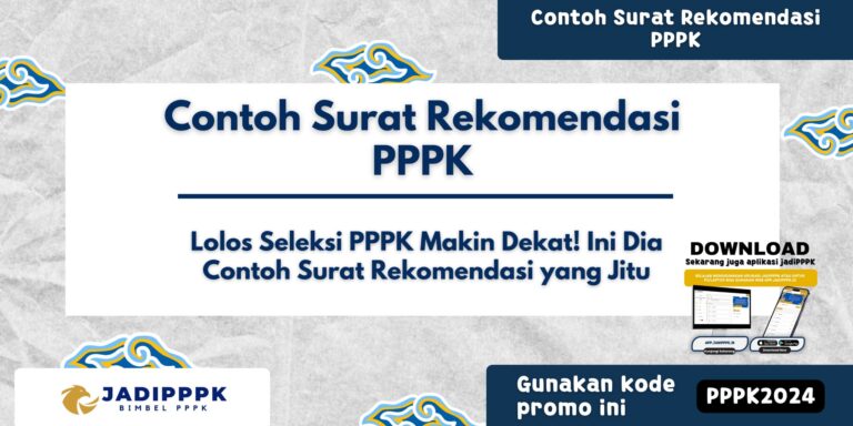 Contoh Surat Rekomendasi PPPK