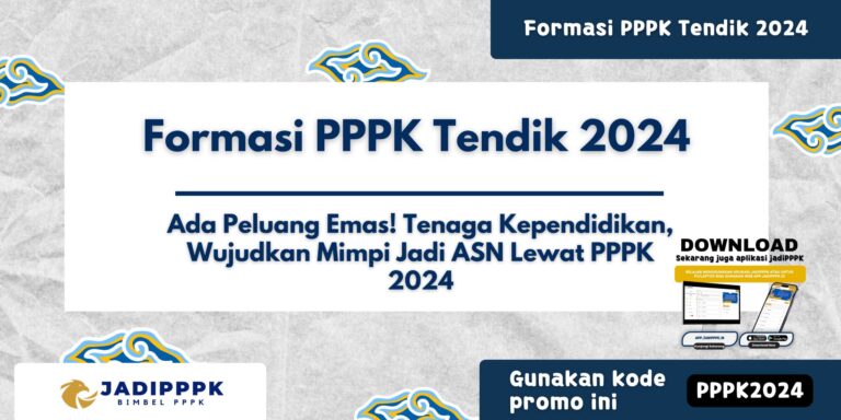 Formasi PPPK Tendik 2024