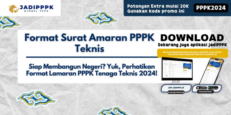 Format Surat Amaran PPPK Teknis