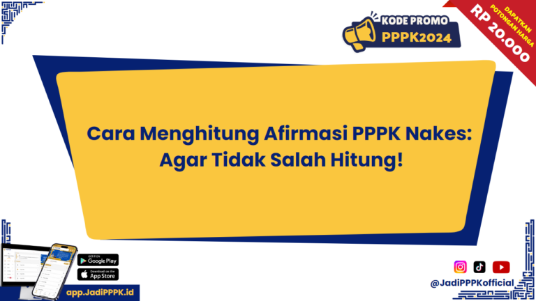 Cara Menghitung Afirmasi PPPK Nakes