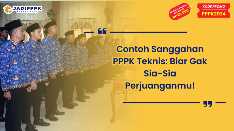 Contoh Sanggahan PPPK Teknis