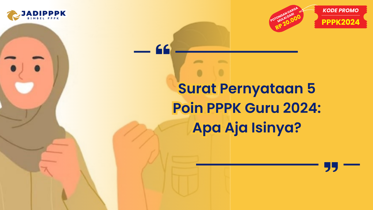 Surat Pernyataan 5 Poin PPPK Guru 2024