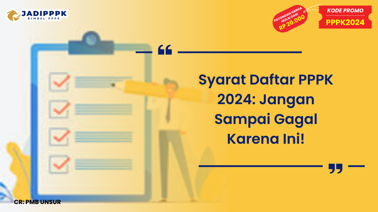 Syarat Daftar PPPK 2024